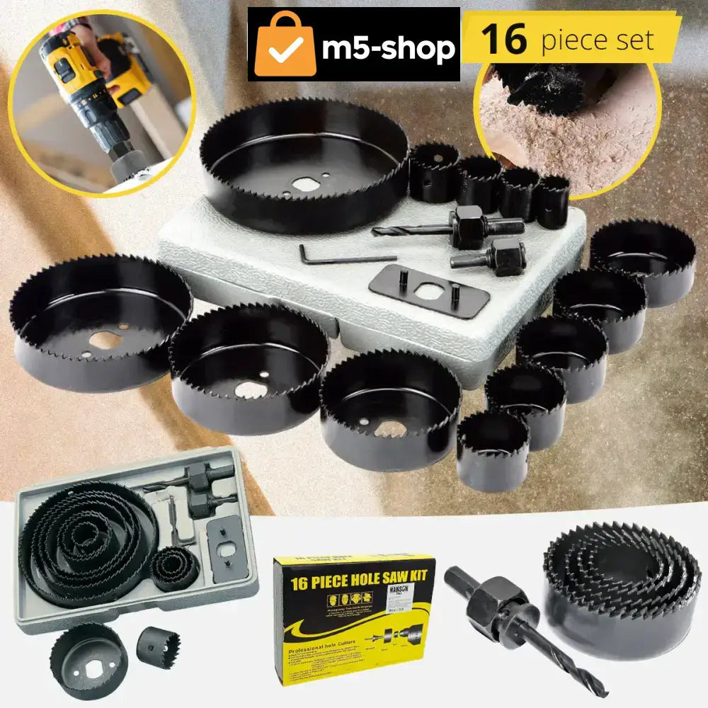 16-DELNI SET KRUNA ZA BUŠENJE DRVETA I PLASTIKE