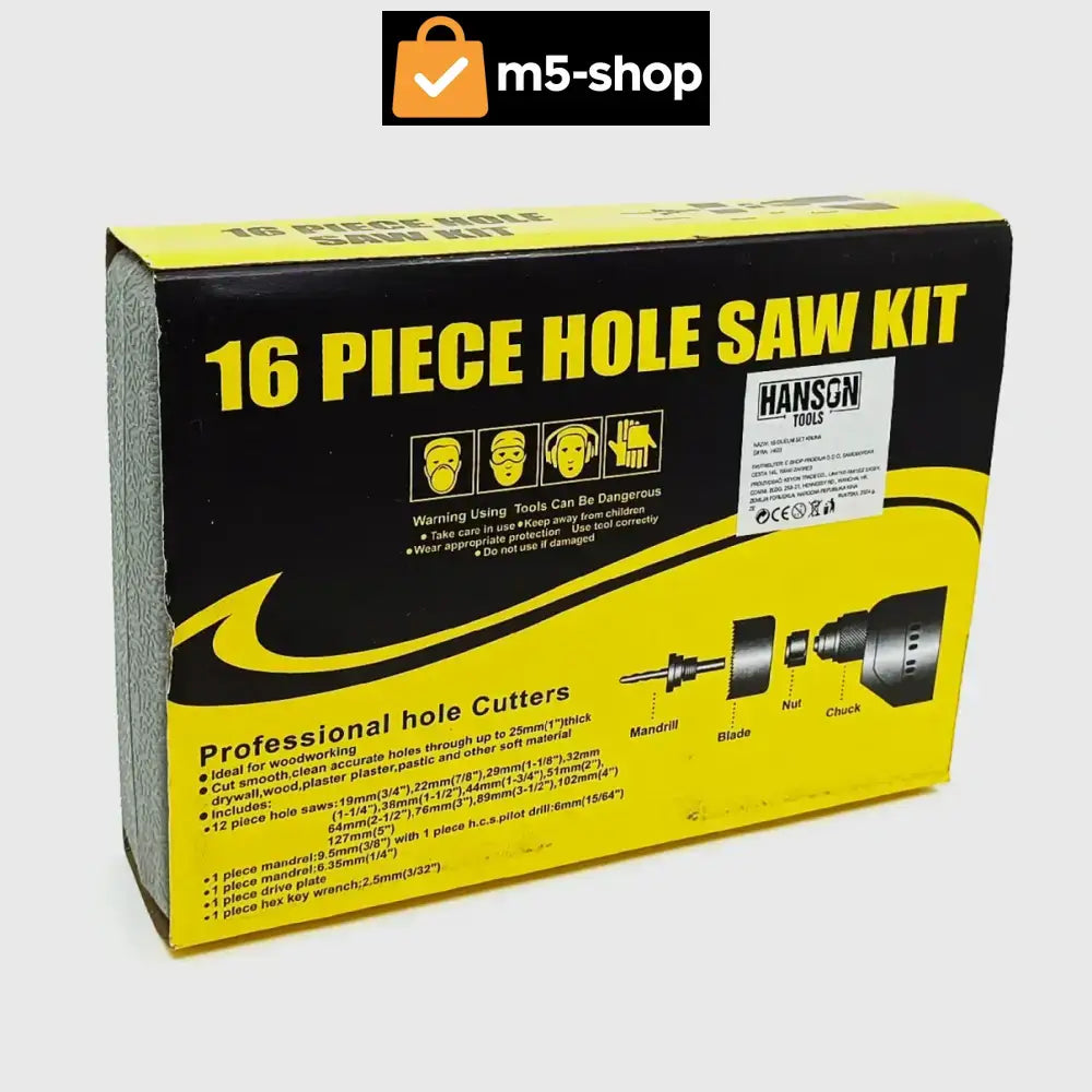 16-DELNI SET KRUNA ZA BUŠENJE DRVETA I PLASTIKE