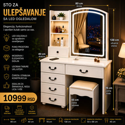 STO ZA ŠMINKANJE "ELISSE"