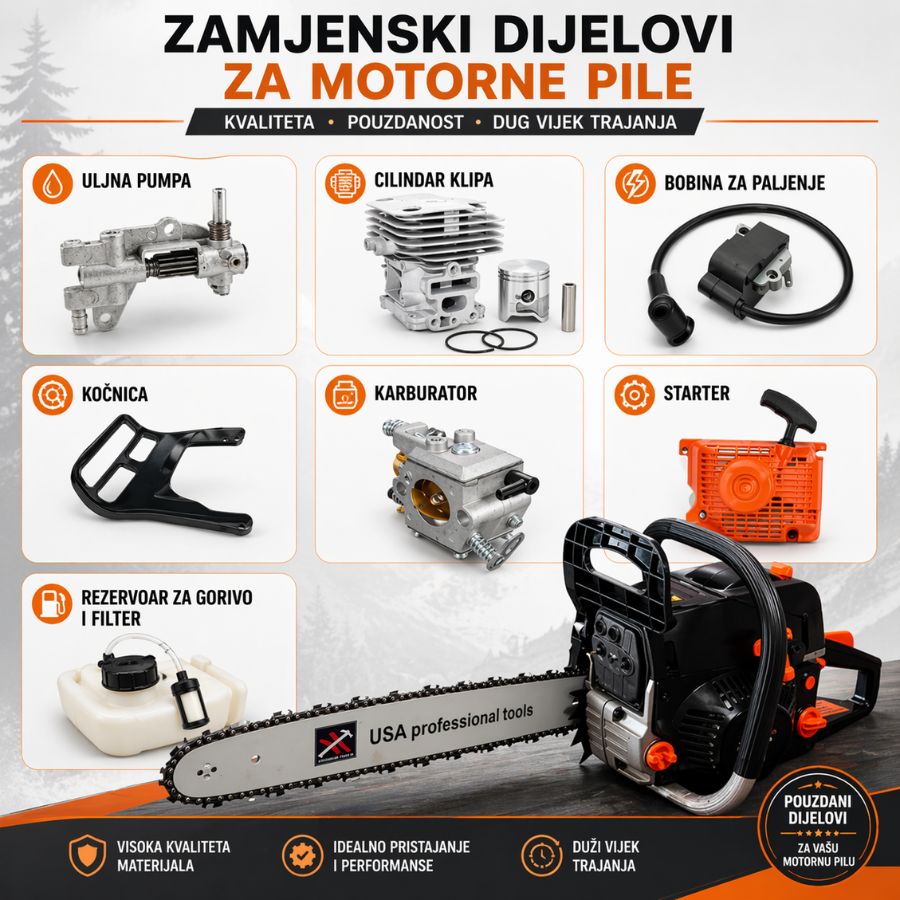 ZAMENSKI DELOVI ZA MOTORNU TESTERU