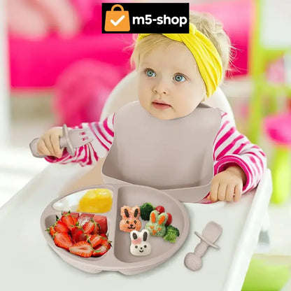 DEČIJI SILIKONSKI SET PRIBORA ZA JELO