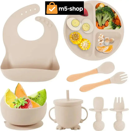 DEČIJI SILIKONSKI SET PRIBORA ZA JELO