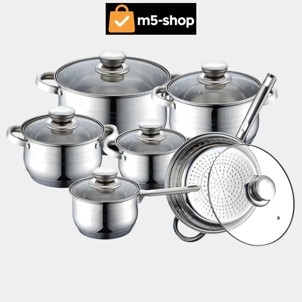 Set Lonaca (12-Dijelni) + Pribora Za Jelo (24-Dijelni) Kuhinja
