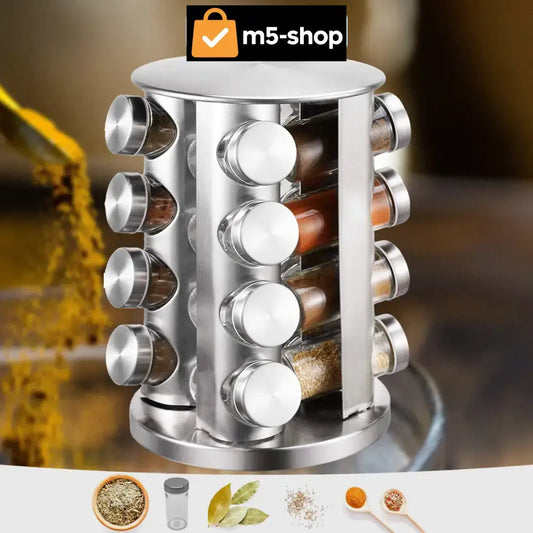 STALAK ZA ZAČINE SA 16 POSUDA Kuhinja